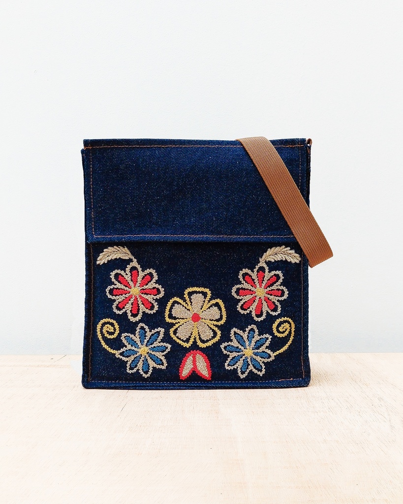 Crossbody denim B12 rojo (copia)