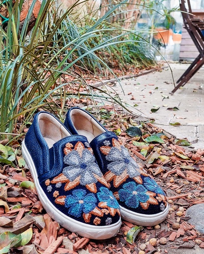 Slip on azul (gris)  