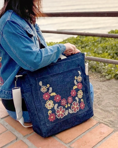 Tote denim B12 ZL rojo