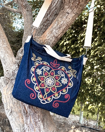 Tote denim B5 ZL rojo (copia)