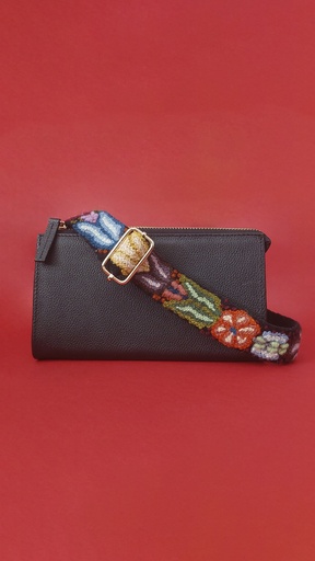 Crossbody con strap negra 2