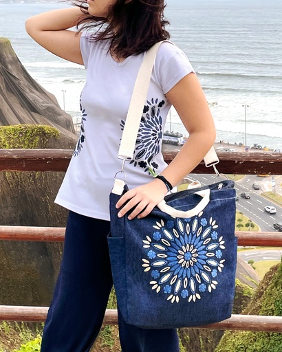 Tote denim B1 ZL azul 